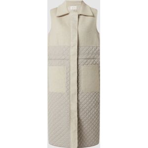 Lang gilet met contrastinzetten, model 'Owa'