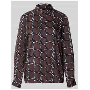 Overhemdblouse van viscose met kentkraag