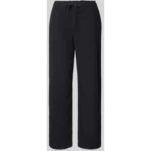 Relaxed fit linnen broek met tunnelkoord