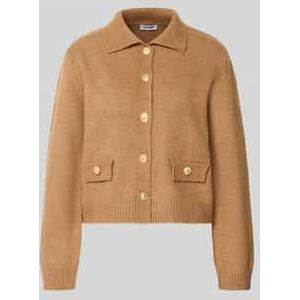 Gebreid jack met platte kraag en knoopsluiting