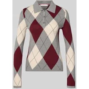 Tommy Hilfiger - Slim Fit - Damespullover - Tartanmotief - Puur Katoen