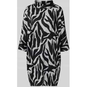 Relaxed fit gebreide jurk met wijde col