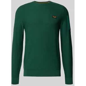 Gebreide pullover met labeldetail