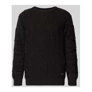 Regular fit gebreide pullover met structuurmotief