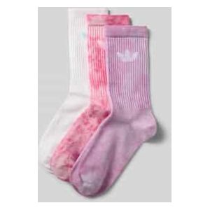 Adidas Originals - Sokken X3 Crew - Tie Dye - Roze/Wit - Katoen