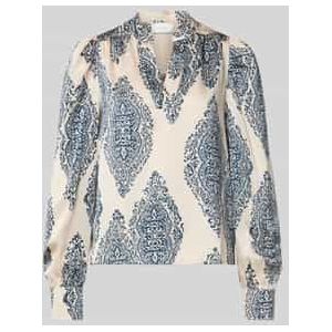 Regular fit blouse met tuniekkraag, model 'Rosslyn'