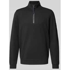 LERROS - Sweatshirt - Zwart - Halve Rits - Lange Mouw
