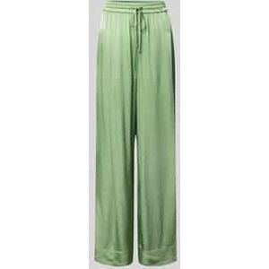 Wide leg broek met structuurmotief, model 'Hollusk'