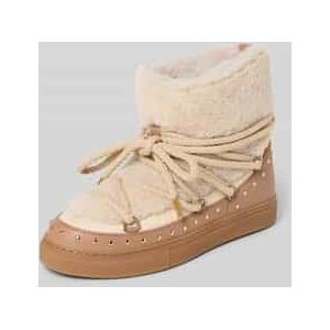 Snowboots van leer met teddybont, model 'CURLY ROCK'