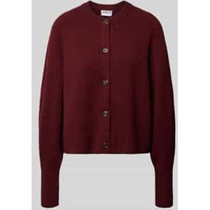 Gebreid jack van wol met ronde hals