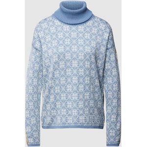 Gebreide pullover met all-over motief, model 'FRIDA'