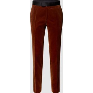 Slim fit pantalon met contrastgarnering