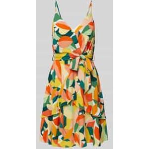 Knielange jurk met all-over print