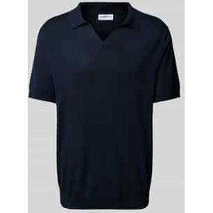 Slim fit poloshirt met V-hals, model 'Ecovero'
