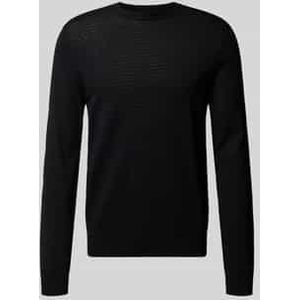 Slim fit pullover van viscosemix met structuurmotief
