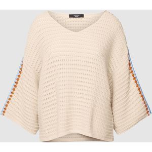 Gebreide pullover met broderie anglaise, model 'PRATER'