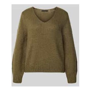 Gebreide pullover met V-hals