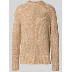 Relaxed fit wollen pullover met extra brede schouders, model 'CHICAGO'