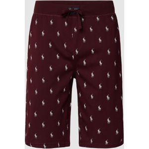 Slim fit sweatshorts met all-over print, model 'LIQUID'