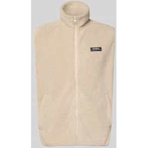 Fleecegilet met opstaande kraag en steekzakken