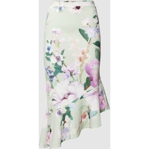 Midirok met all-over bloemenmotief