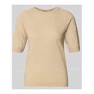 Regular fit gebreide pullover van een mix van wol en kasjmier, model 'YEN'