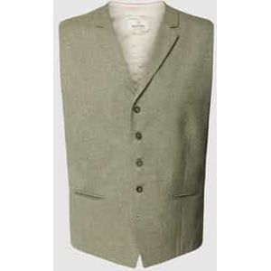 Regular fit gilet van een mix van wol en katoen met zijde
