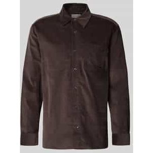Easy fit corduroy overhemd met borstzakken