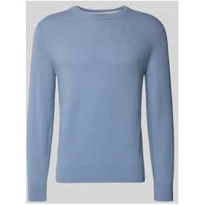 Marc O'Polo - Gebreide Pullover - Regular Fit - Effen - Mix van Katoen en Scheerwol