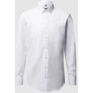 Slim fit zakelijk overhemd van twill