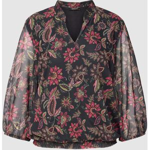 Blouseshirt met all-over bloemenmotief