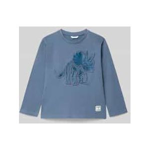 Shirt met lange mouwen en labeldetail