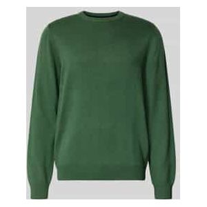 Regular fit gebreide pullover van een mix van katoen en wol