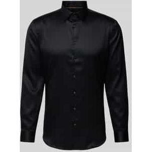 Slim fit zakelijk overhemd van satijn