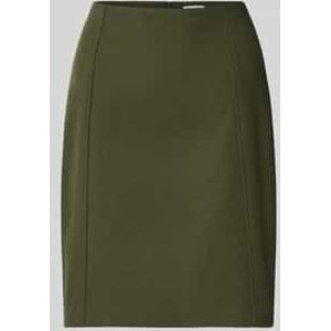 Knielange rok met naadritssluiting