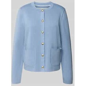 Aan twee kanten te dragen regular fit cardigan van katoenmix