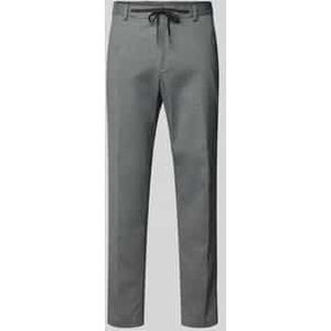 Pantalon - Slim-fit - Interlockjersey - Met All-over Minimale Print