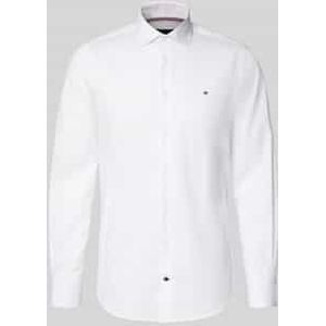 Slim fit zakelijk overhemd van puur katoen