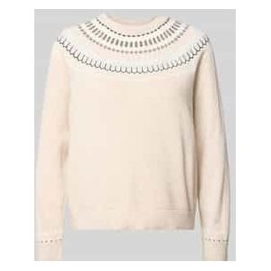 Shaped fit gebreide pullover van puur katoen