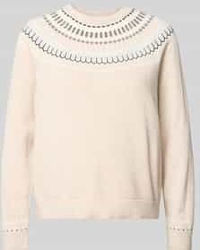 Shaped fit gebreide pullover van puur katoen
