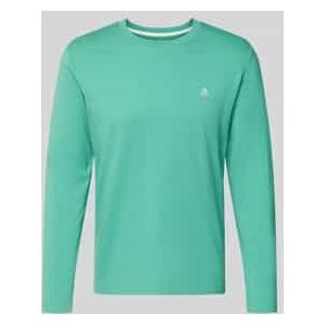 Shaped fit shirt met lange mouwen van puur katoen