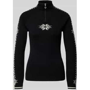 Gebreide pullover van wol met ritssluiting, model 'Geilo'