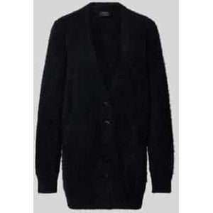 Gebreid jack met V-hals en knoopsluiting