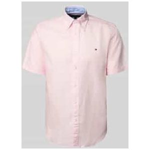 Regular fit vrijetijdsoverhemd van een mix van katoen en linnen