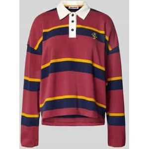 Oversized sweatshirt met polokraag