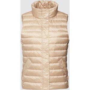 Donsbodywarmer met opstaande kraag