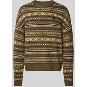 Regular fit pullover met wol in gebreide look