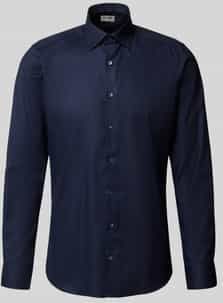 OLYMP - Level Five - Overhemd - Marineblauw - Body Fit - New York Kent
