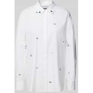 Regular fit overhemdblouse met motiefstitching, model 'KARMAN'