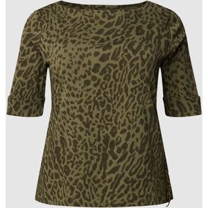 PLUS SIZE shirt met lange mouwen en dierenprint